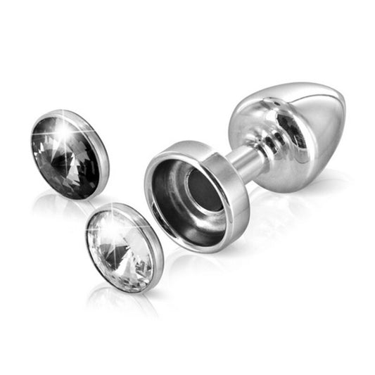 Anni Butt Plug Magnet Clear & Black 25 mm Diogol 72332