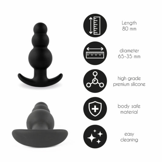 Anal plug FeelzToys Black Nr. 1